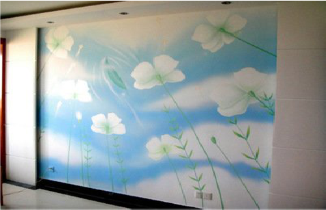 玉溪画墙绘怎么画好白云的蓬松感？