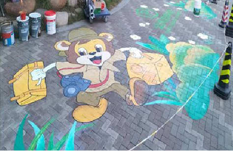 玉溪夏季画地面彩绘会遇到的问题