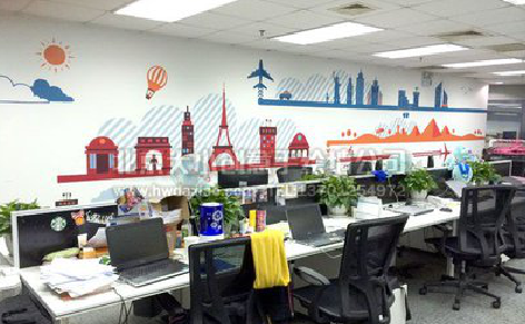 玉溪教你设计办公室墙绘的方法。